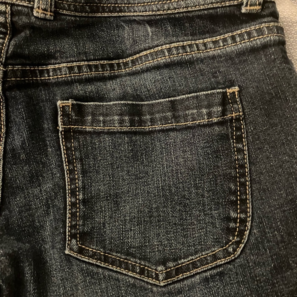 the limited low-rise flare leg dark wash blue denim jeans size 4 y2k - Picture 6 of 8